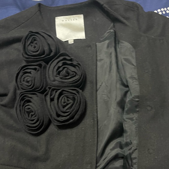 Walter Embellished Black Wool Blazer Wmn Size 6 - Picture 4 of 10